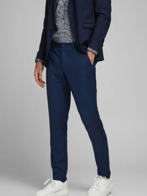 JACK & JONES Franco Trouser slim fit, heren pantalon, donkerblauw