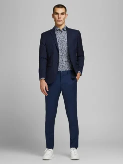 JACK & JONES Franco Trouser slim fit, heren pantalon, donkerblauw