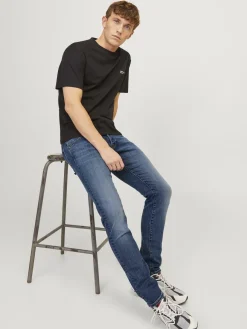 JACK & JONES Glenn Fox slim fit, heren jeans, denimblauw