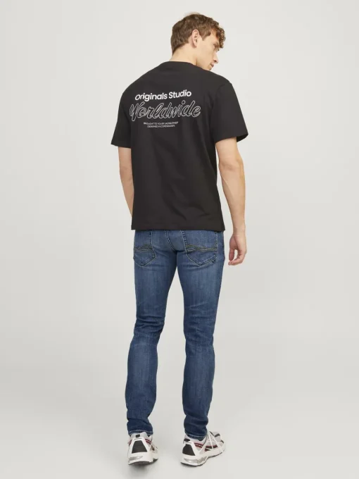 JACK & JONES Glenn Fox slim fit, heren jeans, denimblauw