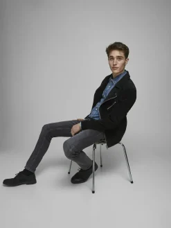 JACK & JONES Glenn Original loose fit, heren jeans, zwart denim