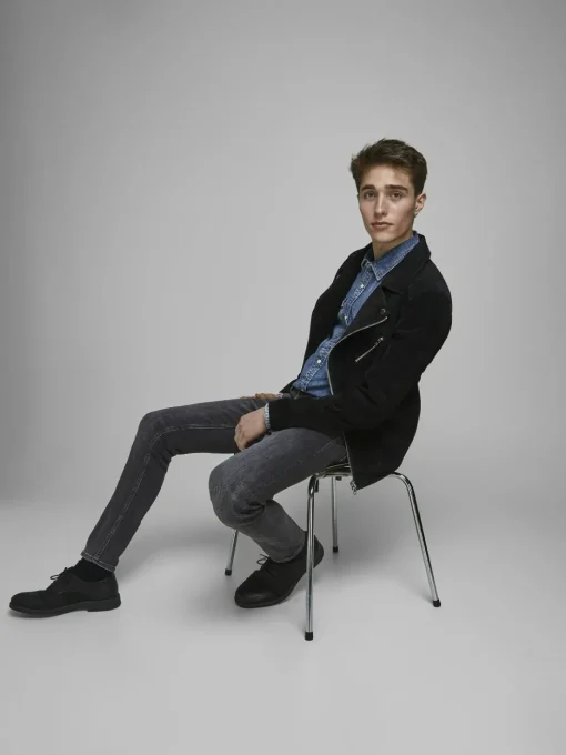JACK & JONES Glenn Original loose fit, heren jeans, zwart denim