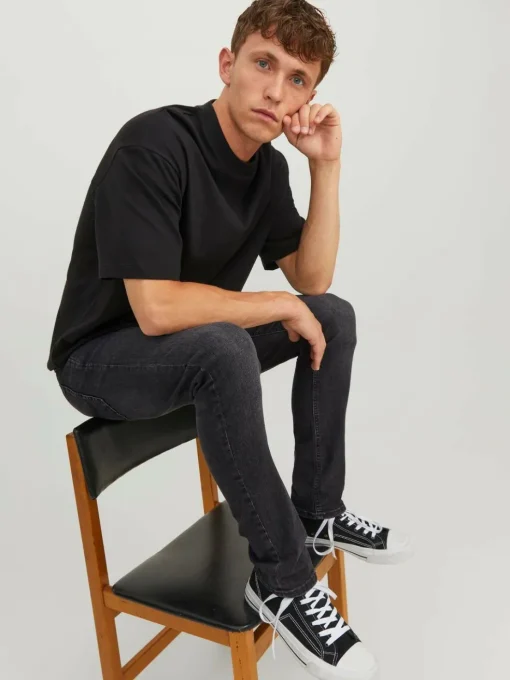 JACK & JONES Glenn Original loose fit, heren jeans, zwart denim