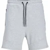 JACK & JONES Gordon Air Sweat Shorts regular fit, heren joggingbroek kort, lichtgrijs melange