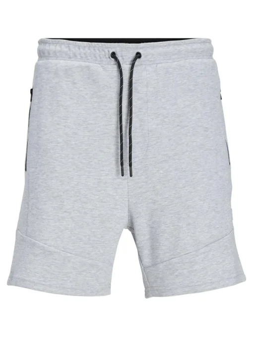 JACK & JONES Gordon Air Sweat Shorts regular fit, heren joggingbroek kort, lichtgrijs melange