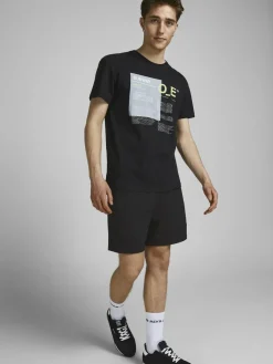 JACK & JONES Gordon Air Sweat Shorts regular fit, heren joggingbroek kort, zwart