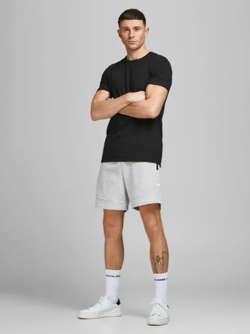 JACK & JONES Gordon Air Sweat Shorts regular fit, heren joggingbroek kort, lichtgrijs melange