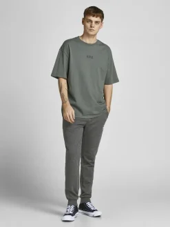 JACK & JONES Gordon Shark Sweat Pants regular fit, heren joggingbroek, donkergrijs melange