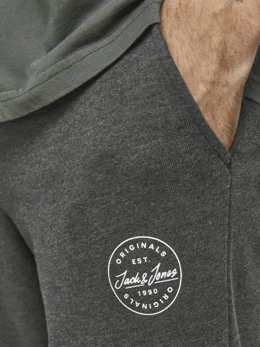 JACK & JONES Gordon Shark Sweat Pants regular fit, heren joggingbroek, donkergrijs melange