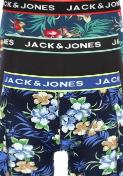 Jack & Jones heren boxers Jacflower trunks (3-pack), gebloemd en uni