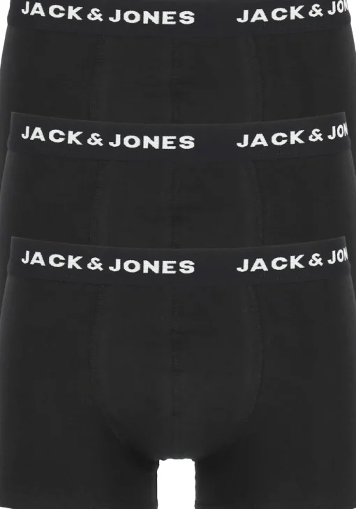 Jack & Jones heren boxers Jacanthony trunks (3-pack), zwart