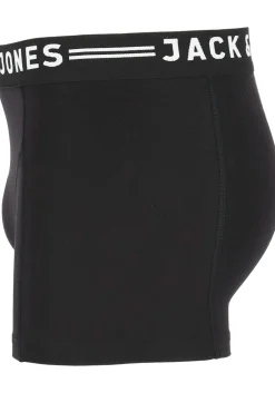 Jack & Jones heren boxers Sense trunks (3-pack), zwart met zwarte band