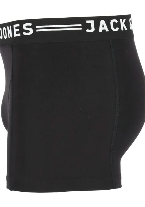 Jack & Jones heren boxers Sense trunks (3-pack), zwart met zwarte band