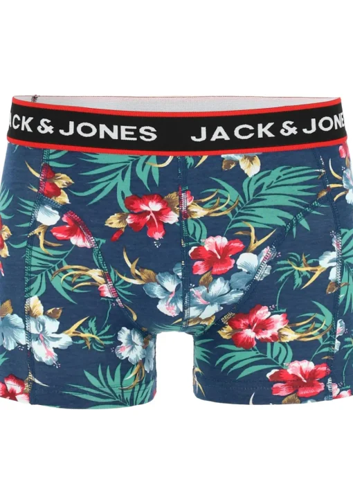 Jack & Jones heren boxers Jacflower trunks (3-pack), gebloemd en uni