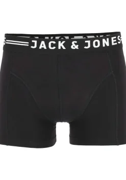 Jack & Jones heren boxers Sense trunks (3-pack), zwart met zwarte band