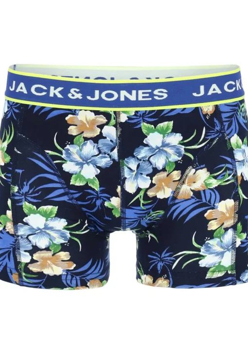 Jack & Jones heren boxers Jacflower trunks (3-pack), gebloemd en uni