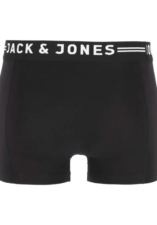 Jack & Jones heren boxers Sense trunks (3-pack), zwart met zwarte band
