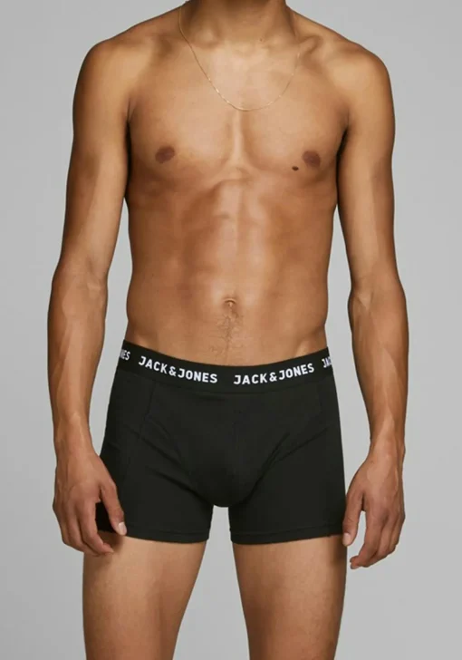 Jack & Jones heren boxers Jacanthony trunks (3-pack), zwart