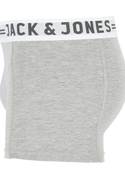 Jack & Jones heren boxers Sense trunks (3-pack), zwart - wit - grijs
