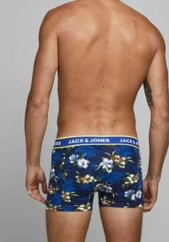 Jack & Jones heren boxers Jacflower trunks (3-pack), gebloemd en uni