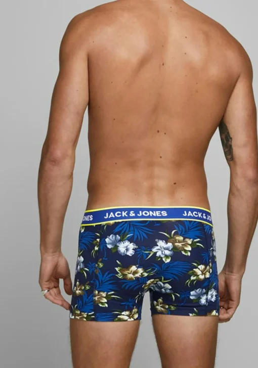 Jack & Jones heren boxers Jacflower trunks (3-pack), gebloemd en uni