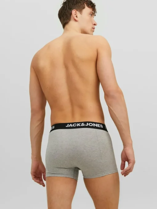 JACK & JONES Jacanthony trunks (3-pack), heren boxers normale lengte, zwart, blauw en grijs