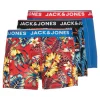 JACK & JONES Jacazores trunks (3-pack), heren boxers normale lengte, zwart, rood en blauw