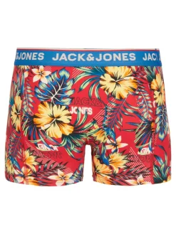 JACK & JONES Jacazores trunks (3-pack), heren boxers normale lengte, zwart, rood en blauw