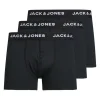 JACK & JONES Jacbase microfiber trunks (3-pack), heren boxers normale lengte, zwart