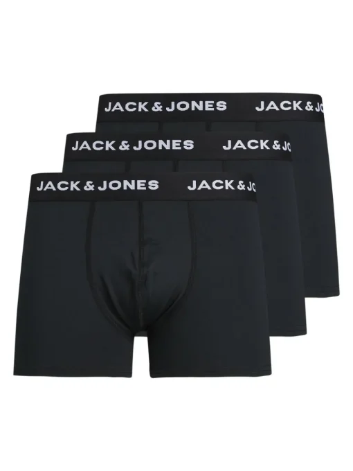 JACK & JONES Jacbase microfiber trunks (3-pack), heren boxers normale lengte, zwart