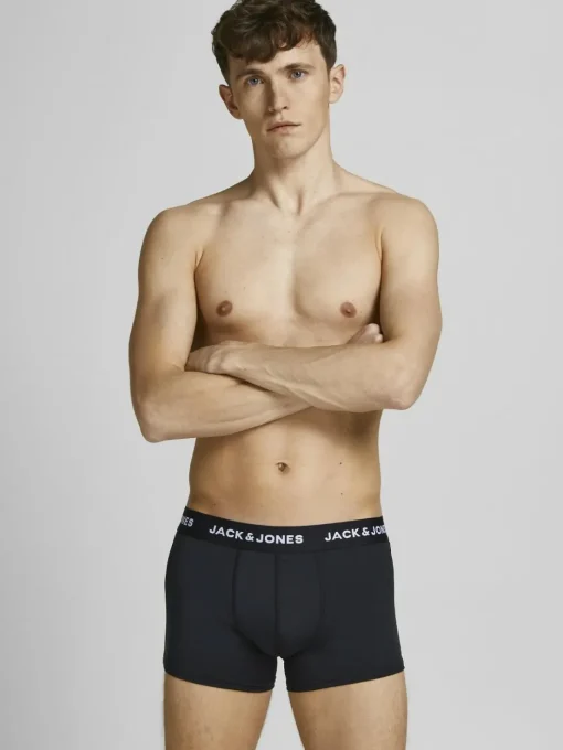 JACK & JONES Jacbase microfiber trunks (3-pack), heren boxers normale lengte, zwart