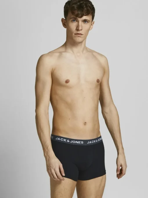JACK & JONES Jacbase microfiber trunks (3-pack), heren boxers normale lengte, zwart