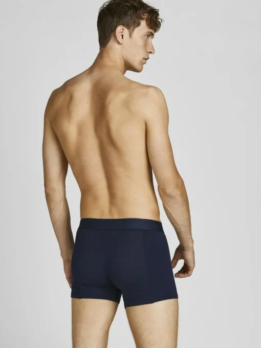 JACK & JONES Jacbasic bamboo trunks (3-pack), heren boxers normale lengte, blauw, zwart en donkerrood