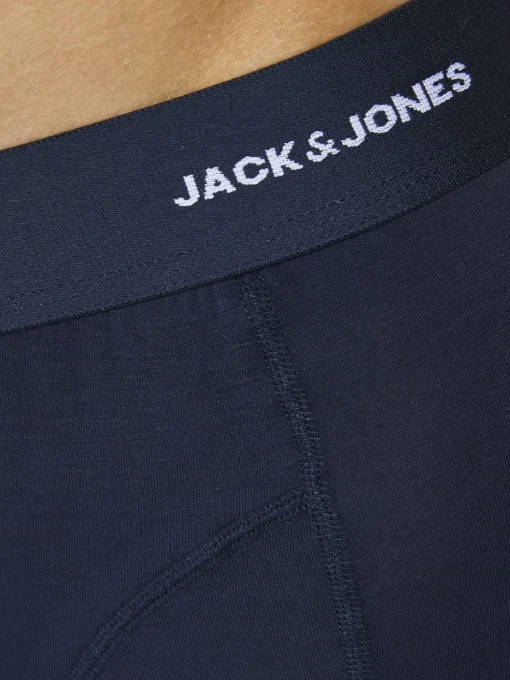 JACK & JONES Jacbasic bamboo trunks (3-pack), heren boxers normale lengte, blauw, zwart en donkerrood