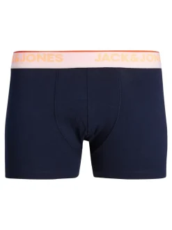 JACK & JONES Jacdave trunks (3-pack), heren boxers normale lengte, blauw en grijs