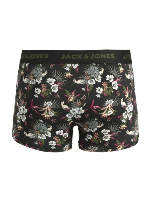 JACK & JONES Jacflower microfiber (3-pack), heren boxers normale lengte, zwart