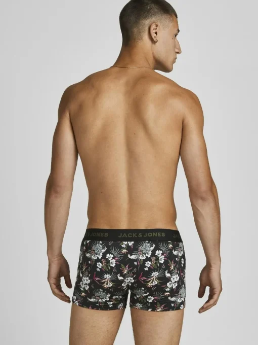 JACK & JONES Jacflower microfiber (3-pack), heren boxers normale lengte, zwart