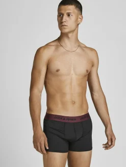JACK & JONES Jacflower microfiber (3-pack), heren boxers normale lengte, zwart