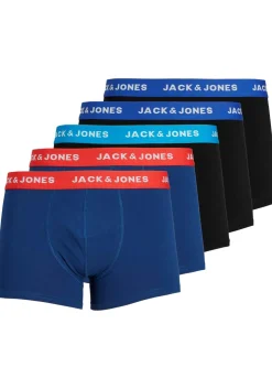JACK & JONES Jaclee trunks (5-pack), heren boxers normale lengte, blauw