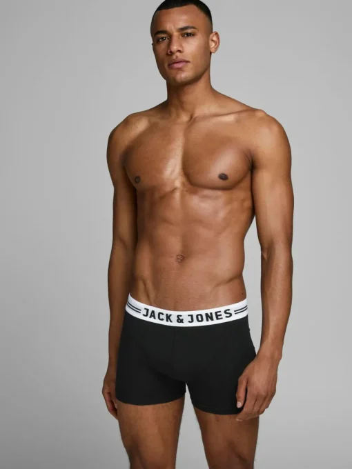 JACK & JONES Jacsense trunks (1-pack), heren boxer normale lengte, zwart