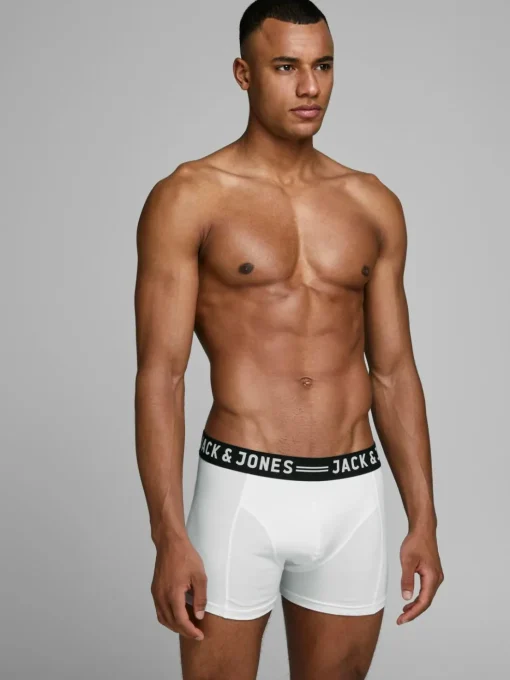 JACK & JONES Jacsense trunks (1-pack), heren boxer normale lengte, wit