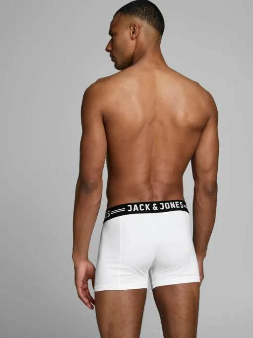 JACK & JONES Jacsense trunks (1-pack), heren boxer normale lengte, wit