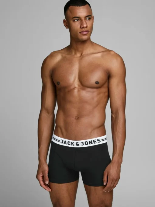 JACK & JONES Jacsense trunks (1-pack), heren boxer normale lengte, zwart