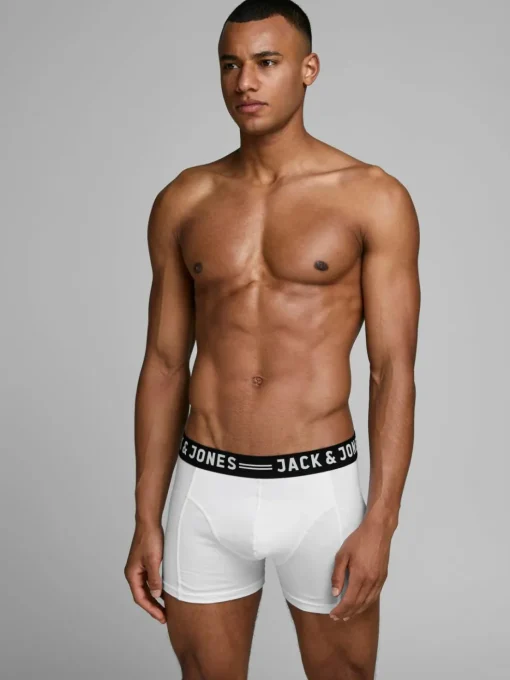 JACK & JONES Jacsense trunks (1-pack), heren boxer normale lengte, wit