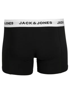 JACK & JONES Jacsolid trunks (5-pack), heren boxers normale lengte, zwart