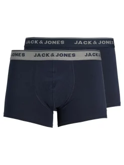 JACK & JONES Jacvincent trunks (2-pack), heren boxers normale lengte, blauw