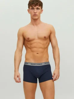 JACK & JONES Jacvincent trunks (2-pack), heren boxers normale lengte, blauw