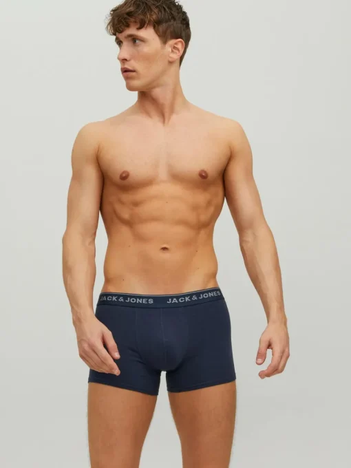 JACK & JONES Jacvincent trunks (2-pack), heren boxers normale lengte, blauw