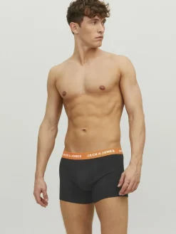JACK & JONES Jacvito solid trunks (7-pack), heren boxers normale lengte, zwart
