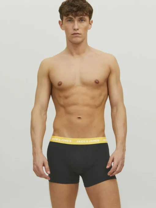 JACK & JONES Jacvito solid trunks (7-pack), heren boxers normale lengte, zwart